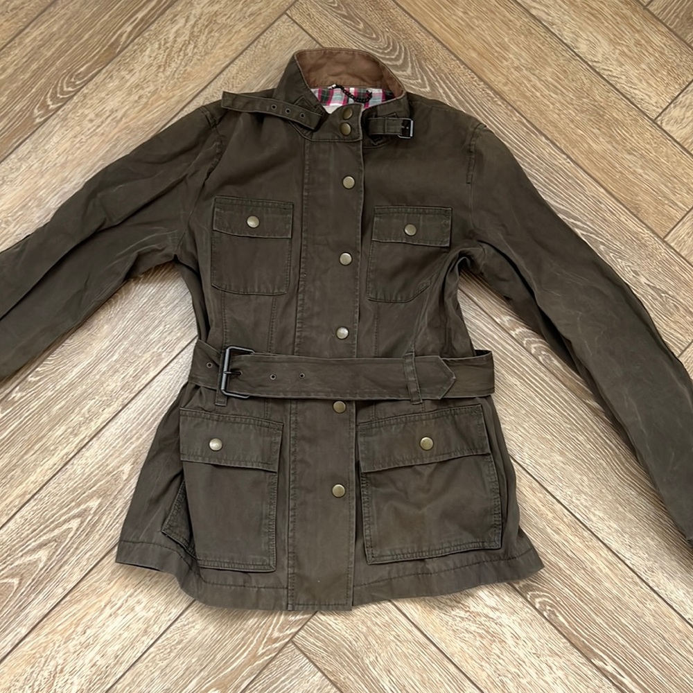 Banana republic army green military jacket gold hardwear sz S Brand new no tags